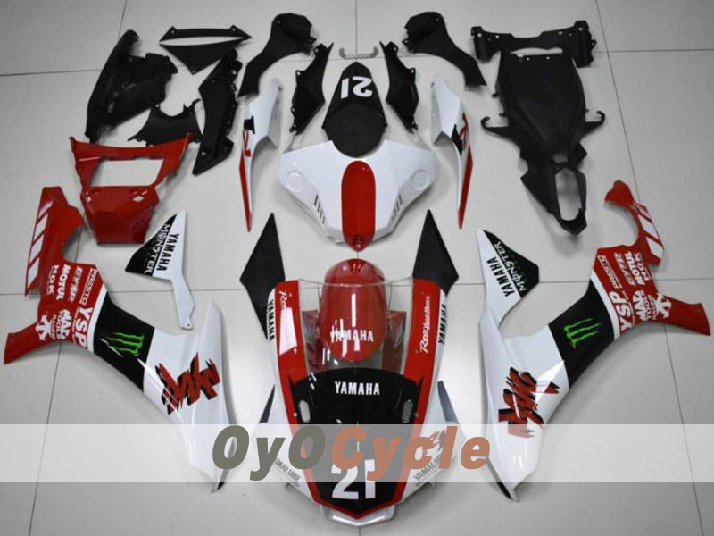 Injection Fairing kit for 15-19 YZF-R1 - Red, White - Monster #OYO87914638 Main image