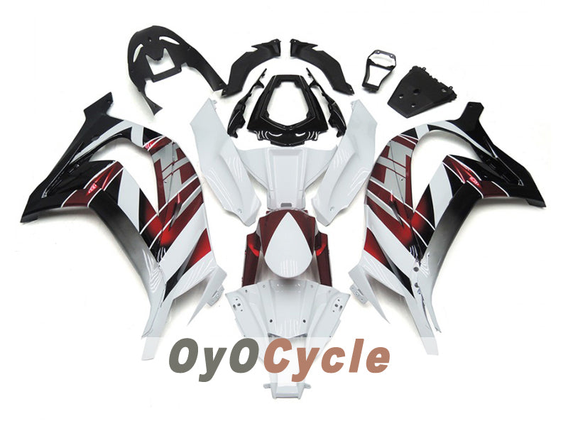 Injection Fairing kit for 16-20 NINJA ZX-10R - Red, White, Silver - Factory Style #OYO87914605