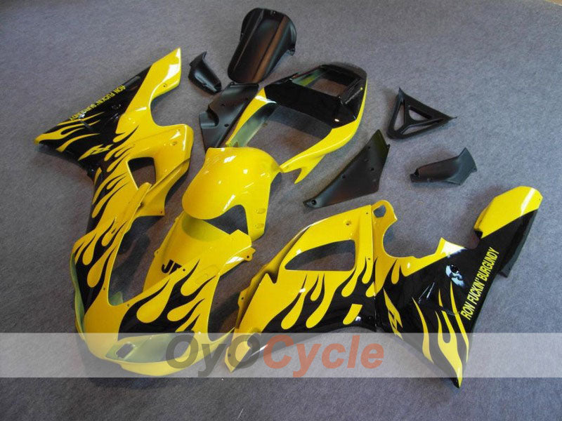 Injection Fairing kit for 98-99 YZF-R1 - Yellow, Black - Flame #OYO87900742