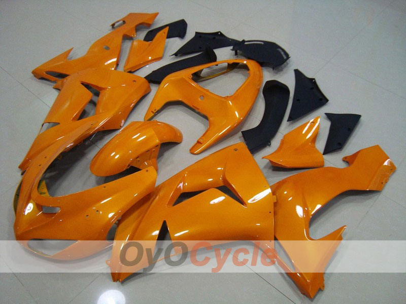 Injection Fairing kit for 06-07 NINJA ZX-10R - Orange, Black - Factory Style #OYO87901591