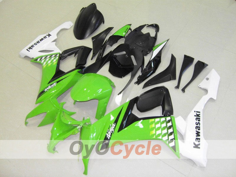 Injection Fairing kit for 08-10 NINJA ZX-10R - Green, Black - Factory Style #OYO87901647