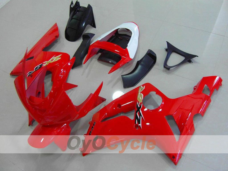 Injection Fairing kit for 03-04 NINJA ZX-6R - Red, Black - Factory Style #OYO87901791 Main image