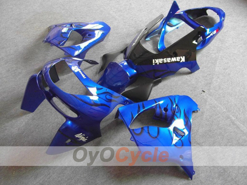 Fairing kit for 98-99 NINJA ZX-9R - Blue, Black - Flame #OYO87903013 Main image